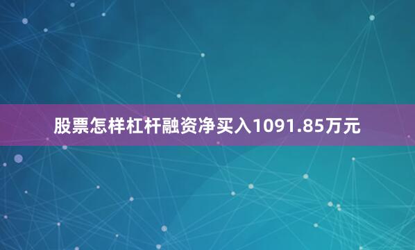 股票怎样杠杆融资净买入1091.85万元